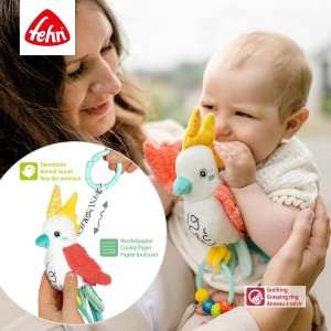 Fehn Zwitscher-Vogel 049060 Jucarie Interactiva pentru Bebelusi cu Sunete si Elemente Tactile - Img 4