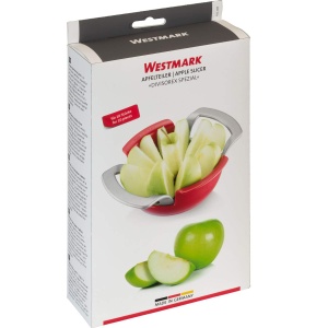 Feliator de mere si pere Westmark cu placa de taiere, Cutter din aluminiu/otel inoxidabil/plastic, Divisorex Special, argintiu/rosu, 51112260 - Img 8