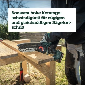 Ferastrau cu acumulator Metabo MS 18 LTX 15, 18V, lama 15 cm, usor si sigur - Img 7
