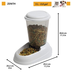 Ferplast Dozator de crochete pentru caini si pisici Zenith Biscuiti cu cusca alimentara de 3 litri pentru animale de companie fund antiderapant 202 x  - Img 2