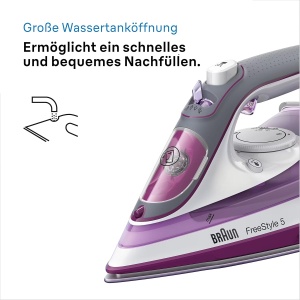 Fier de calcat Braun TexStyle 5 SI 5037 VI, 2700W, Dampfsto 200 gmin, Violet - Img 7