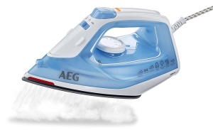 Fier de calcat cu abur AEG DB 1730 / 2300 wati / 100 g abur / 0-26 g abur/min. / indicator de caldura reziduala / talpa ceramica / alunecare / rezervor de apa de 250 ml / cablu de 2 m / sistem anticalcar / albastru/alb - Img 3
