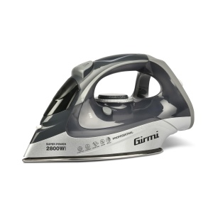 Fier de calcat cu abur Girmi ST63, 2800 wati, control al temperaturii, explozie de abur 150 g/min, functie anti-calcar, 400 cc, 91 micro gauri in placa de otel inoxidabil, gri - Img 1