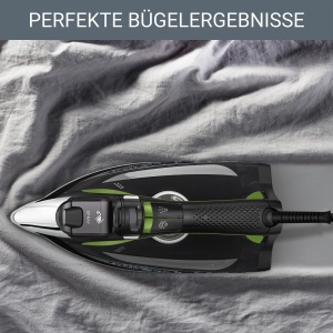 Fier de calcat cu abur Rowenta DW6330 Eco Intelligence | 2500 wati | Continuare. Debit de abur: 45 g/min. | Rafala: 180 g/min | Talpa laser Microsteam400 HD 3De | Functie anti-picurare | Negru/Verde - Img 7