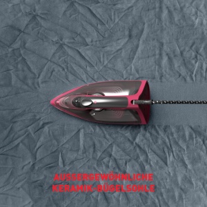 Fier de calcat cu abur Tefal FV2846 Express, 2400 W, control debit de abur 40 g/min, jet de abur 180 g/min, functie anti-picurare impotriva petelor de pe rufe, rezervor de apa de 270 ml, negru/rosu vin - Img 4