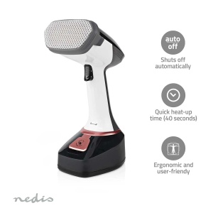 Fier de calcat Nedis - 1400 W - Otel inoxidabil - 0,32 l, Negru - Img 8