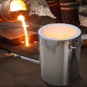 Fier de fundere VEVOR JHRJD06KG01A, capacitate 6 kg, inox, temperatura maxima 1422 C - Img 8
