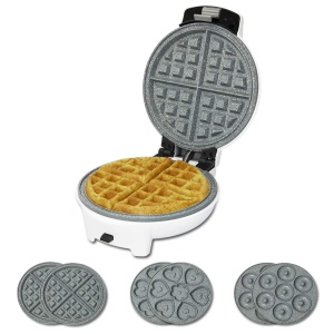 Fier de vafe Cecotec Fun Gofrestone.RockStone Acoperire antiaderenta, 3 farfurii interschimbabile (vafe, saloane, briose) Poate fi spalat in masina de spalat vase, 700 W. - Img 1