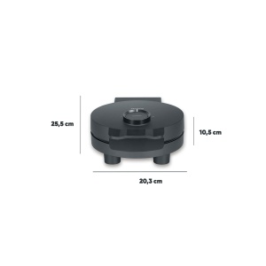 Fier de vafe SEVERIN Black Line, vafe cu inima, acoperire fara PFAS, cu indicator luminos, infasurator practic de cablu, 1.000 wati, negru/otel inoxidabil, WA 2117 - Img 8