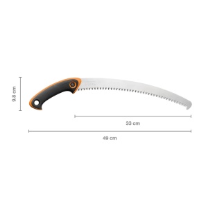 Fierastrau de mana profesional Fiskars pentru lemn proaspat, zimtare grosiera, panza de ferastrau din otel de inalta calitate, inclusiv tolba de depozitare, negru/portocaliu, lungime panza de ferastrau: 33 cm, SW-330, 1020199 - Img 5