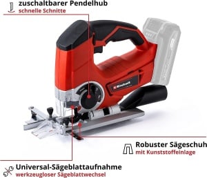Fierastrau pendular Einhell TE-JS 1880 Li-Solo 18V LED Lumina Pendulare 4 Trepte - Img 3