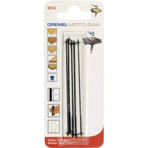 Fierastrau pentru lemn Dremel MS51, set 5 lame, pentru taiere in lemn si plastic