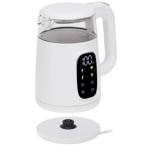Fierbator Adler cu setare a temperaturii 2200W - Ceainic de apa 1.7L cu afisaj LED si panou tactil - 5 programe de temperatura - cu functie de mentinere la cald - Ceainic cu filtru - Img 2