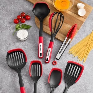 Fierbator Bergner Mars Nylon si Silikon 30,6 cm Negru si Rosu - Img 2