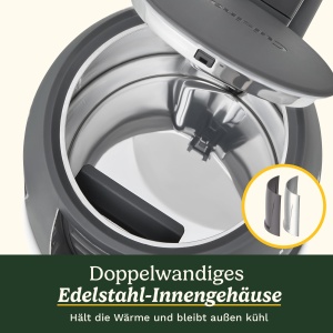 Fierbator Cuisinart Core Collection 1.5L 3kW Inox Stone Grey - Img 2