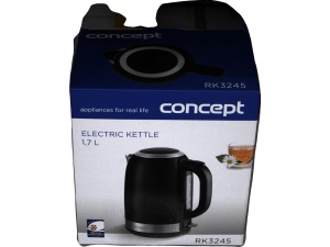 Fierbator de apa CONCEPT Hausgerate RK3245, 1,7 L, 2200 W, inox, negru - Img 6