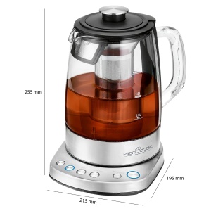 Fierbator de apa ProfiCook PC-WKS 1167 G, 1.5 Litri, WiFi, Sticla si Otel Inoxidabil - Img 8