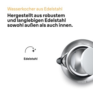 Fierbator electric Braun PurShine WK1500 WH, 1.7L, 2200W, Alb - Img 2