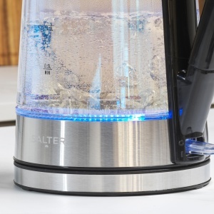 Fierbator electric Salter 1,7L 2200W cu LED albastru, BPA-free - Img 5