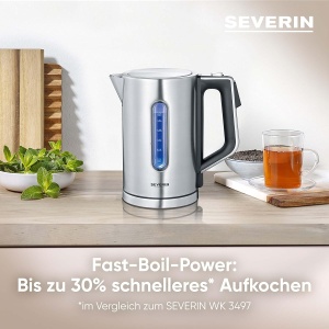 Fierbator electric Severin WK 3418, 1,7 l, 3000 W, inox, negru - Img 3