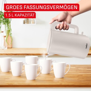Fierbator electric Tefal KO140BE0, 1.5 litri, culoare gri, cu izolatie dubla - Img 7