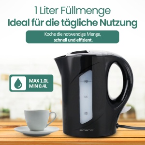 Fierbator Emerio WK-121616.1, 1.0L, 900W, BPA-free, Negru - Img 3