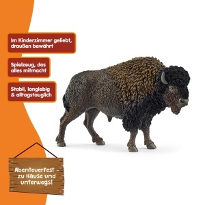 Figurina Bison Schleich WILD Life 14879, 13 x 4 x 8 cm, Detaliu Realist - Img 4