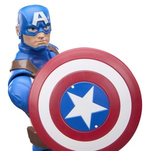 Figurina de Actiune Marvel Captain America, 29.2 cm, Culoare Albastru-White cu Accente Rosii - Img 5