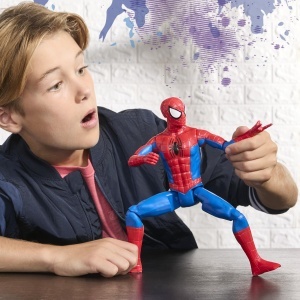 Figurina de Actiune Spider-Man Titan, Hasbro, 30 cm, Culoare Rosie-Albastra - Img 4