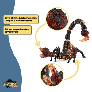 Figurina de colectie Schleich Lavaskorpion 70142, 21 x 14 x 14 cm, pentru copii de la 7 ani - Img 3