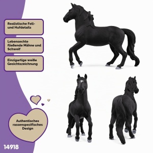 Figurina de joc Lusitano Hengst Schleich 14918, 13 x 4 x 11 cm, detalii realiste - Img 3