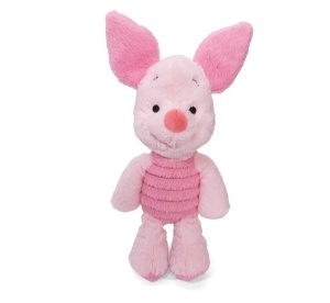 Figurina de plus Ferkel Disney 25 cm, roz, din Winnie Puuh, moale si prietenoasa