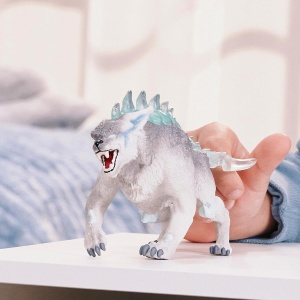 Figurina Eisluchs Schleich 70856, 16 x 6 x 9 cm, Gletscherblau si Schneewei - Img 2