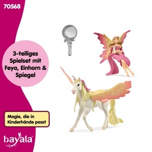 Figurina Feya cu Pegasus-Einhorn Schleich BAYALA Detalii fine, 3 piese, 5 ani - Img 6
