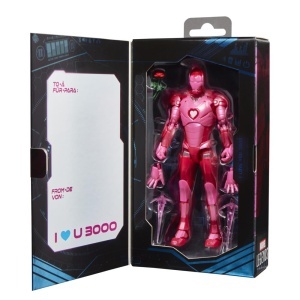 Figurina Iron Man I Love You 3000, Marvel Legends, 15 cm, design roz - Img 6