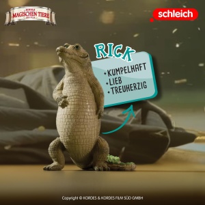 Figurina Krokodil Rick Schleich 5 x 9 x 6 cm Design Detaliat - Img 3