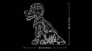 Figurina LEGO Golden Retriever - 3D, cu Halsband si Medaillon, pentru Adulti - Img 8