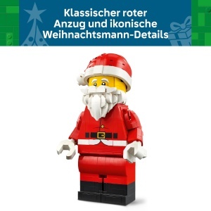 Figurina LEGO Mos Craciun 40820, 27 cm, 761 piese, decoratiune festiva - Img 4
