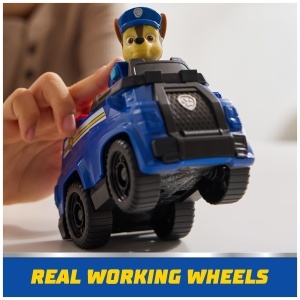 Figurina PAW Patrol Chase cu Vehicul Politie Model 2025 Reciclabil Roti Functionale - Img 5