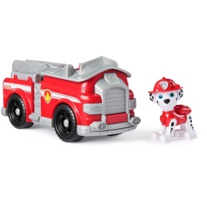 Figurina PAW Patrol Marshall cu Vehicul de Pompieri 7 cm Plastic Reciclat