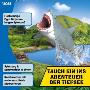 Figurina preistorica Schleich Megalodon, 28 x 11 x 12 cm, detaliata, pentru copii 3 - Img 4