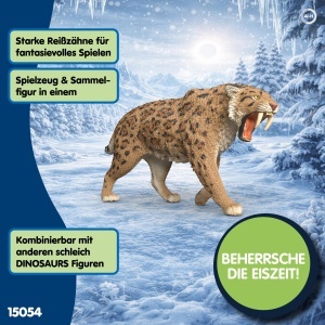 Figurina Sabie cu Dinti Schleich 15054 Detalii Realiste, 14 x 7 x 3 cm - Img 4