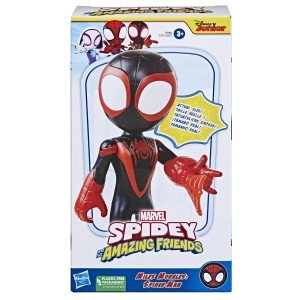 Figurina Spider-Man Miles Morales, 22,5 cm, Jucarie pentru copii, Culoare RosuAlbastru - Img 3