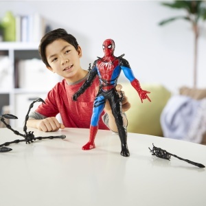 Figurina Spider-Man Venomizat Marvel, 27 cm, cu 6 accesorii, negru - Img 7