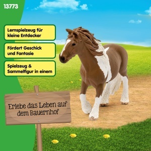 Figurina Tinker Stute Schleich 13773, 14 x 5 x 11 cm, Culoare Brown-White - Img 6