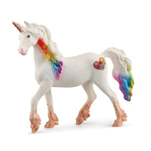 Figurina Unicorn Rainbow Schleich BAYALA, 3 x 13 x 11 cm, Detalii Stralucitoare