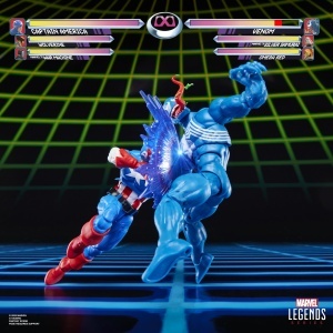 Figurine de Actiune Marvel Legends Captain America si Venom, 15 cm, Albastru - Img 5