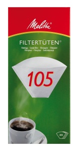 Filtru cafea Melitta PA 105, 200 bucati, alb