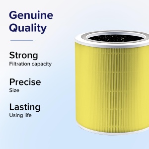Filtru de aer LEVOIT Core 400S, 3-in-1, HEPA, pentru alergii, galben - Img 3