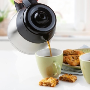 Filtru de cafea cu filtru DOMO DO709K cu temporizator - Afisaj LCD cu panou de control - Placa de incalzire - 1L - NegruOtel inoxidabil - Img 6